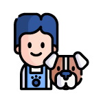 icono de niña con perro