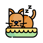 icono de gato durmiento