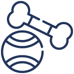 icono de juguetes de mascotas